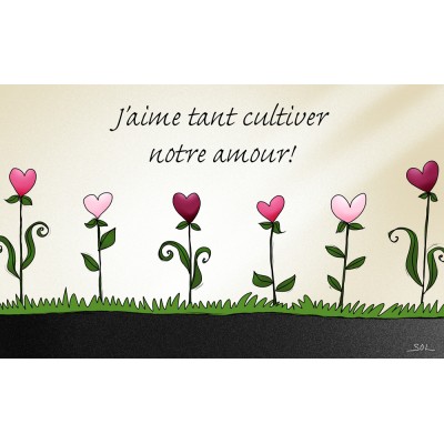 Carte de souhaits "Cultiver l'amour" de Marie-Sol St-Onge
